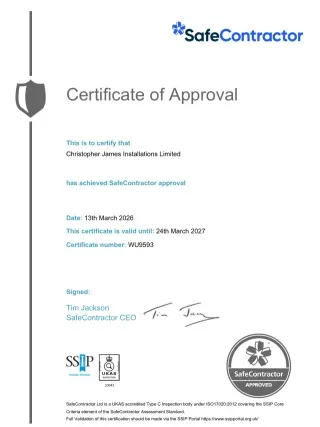 Safe contractor assessment passed for another year #safecontractor #safecontractoraccreditation #safecontractorassessment #christopherjamesinstallations #electricalcontractor